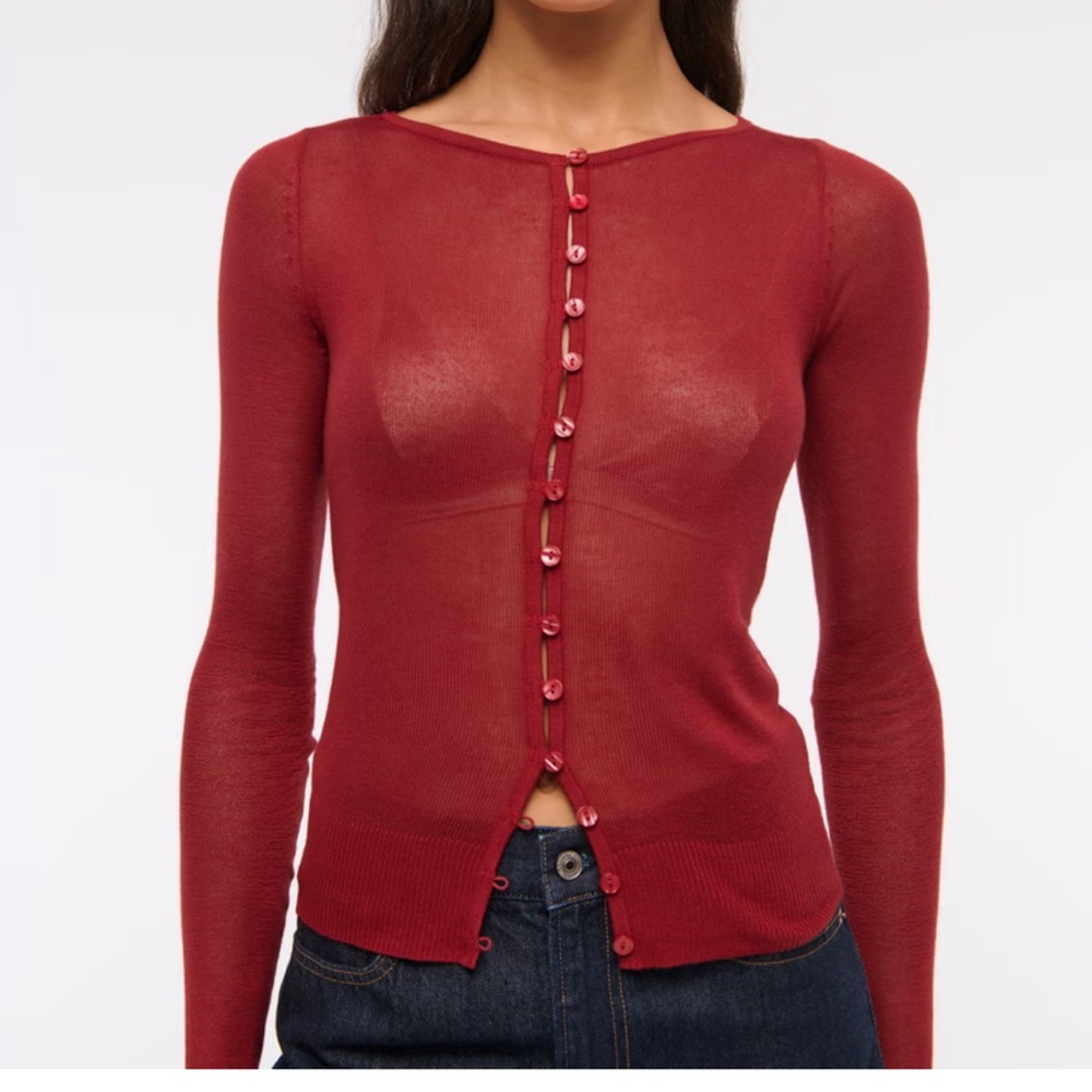 NWT Sheer Slash Cardigan Sz L